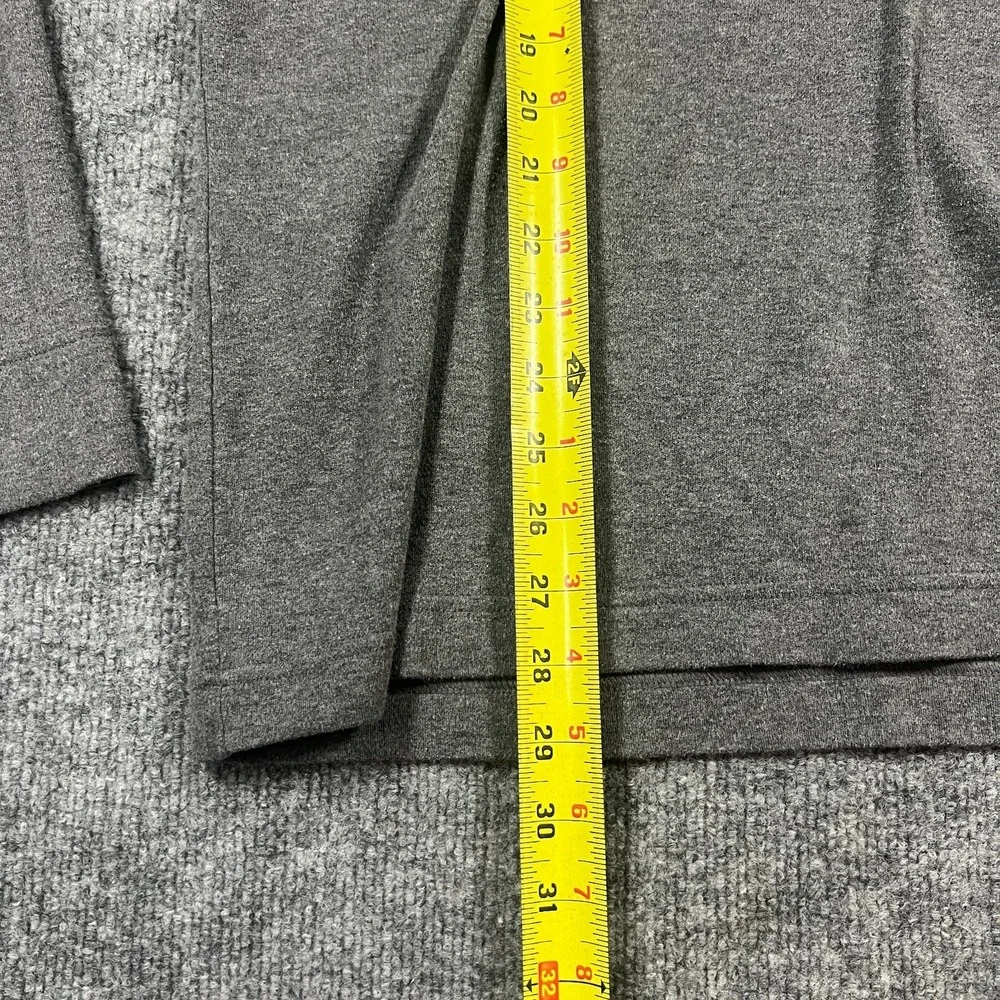 Banana‎ Republic Sweater Mens Extra Large Heathered Gray Cotton Knit Quarter Zip
